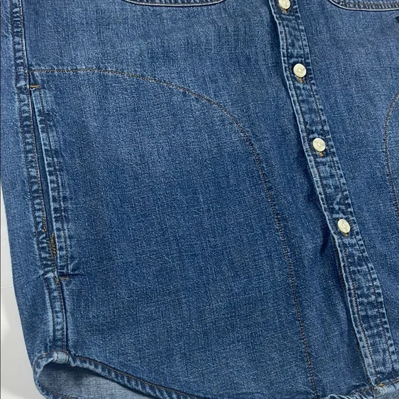 American Eagle Denim Hooded Button-Up Shacket. Unisex. Sz M - Picture 5 of 10